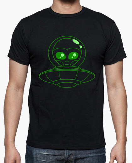 Camisetas de aliens en plato volador
