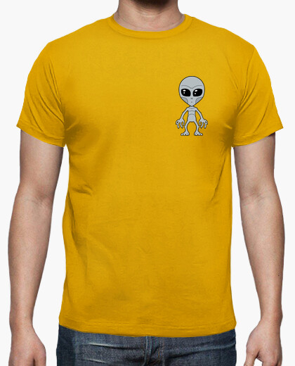 Camiseta de alien gris
