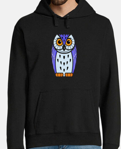 Sudadera búho azul dibujo