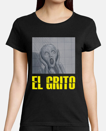el_grito_en_la_ducha_-_camiseta_mujer-